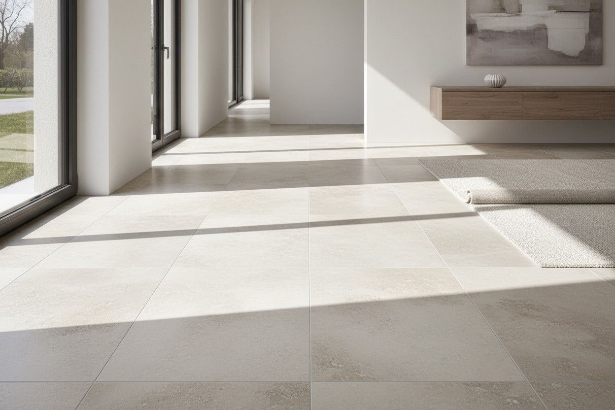 Ceramic tile flooring