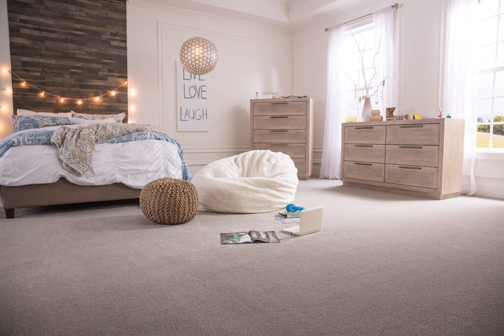Soft carpet in a child's bedroom