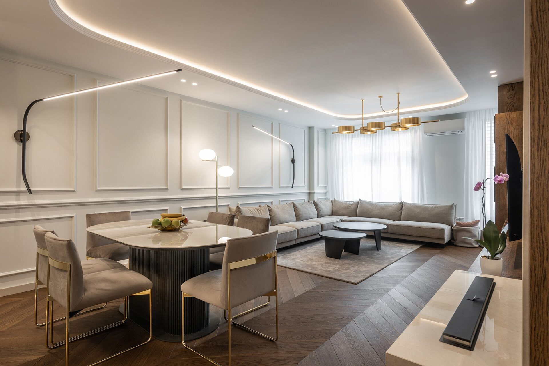 Flooring samples viewed in natural home lighting