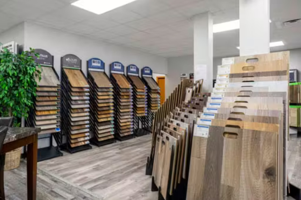 Countertop and cabinet displays at Murley's showroom